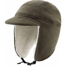 Connectyle Men's Fleece Warm Winter Hats with Visor Windproof Earflap