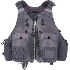 Fly Fishing Vest Multi-Pockets Breathable Mesh