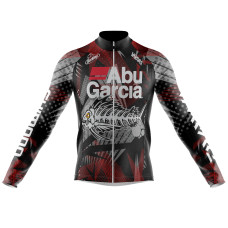 Zipped Long Sleeve Fishing jersey Abu Garcia Black Red