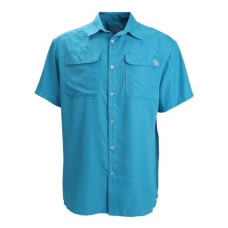 Mossy Oak Short Sleeve Button Down Fishing Shirt-Coastal Blue