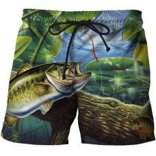 3D Fishing Shorts Lily Pad