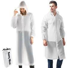 Lightweight Rain Coat With Hood And Elastic Cuff Sleeves