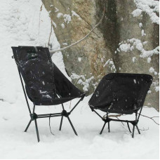 Carbon Fiber Luxury Camping Chair  Outdoor Lounge Chair Black